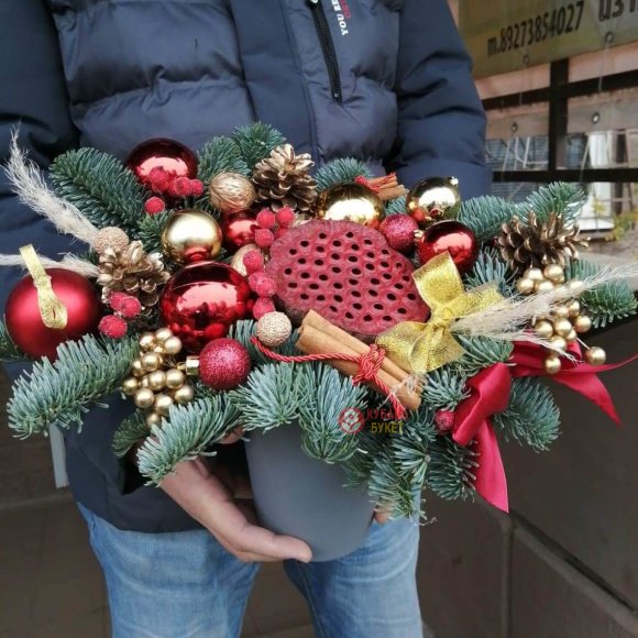 Композиция «Поздравляю с Новым годом!» заказать за 5 280 руб. с доставкой Композиция «Поздравляю с Новым годом!» заказать за 5 280 руб. с доставкой
